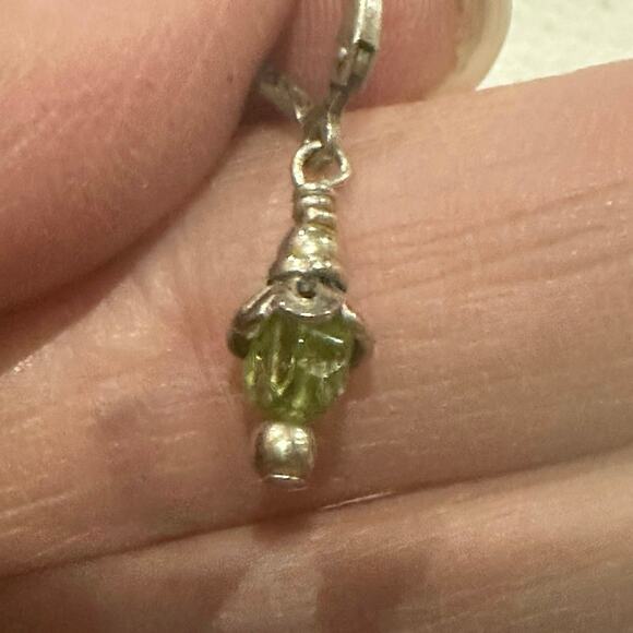 Sterling Silver Green Peridot Earrings - Picture 4 of 5